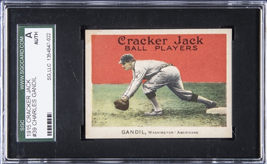 1915 Cracker Jack #39 Charles Gandil - SGC Authentic